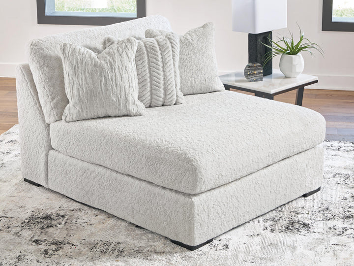 Cuddle Plush Oversized Armless Chaise - White (6)