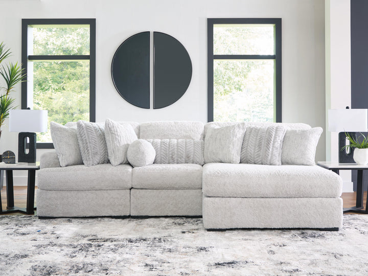 Cuddle Plush 3-Piece Sectional with Chaise - Arctic (2)
