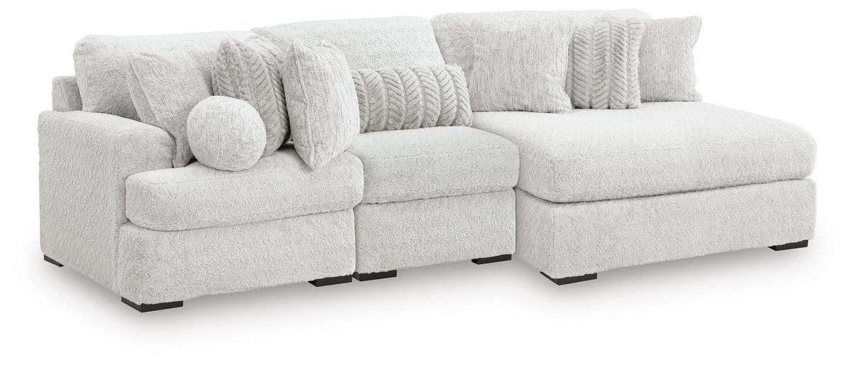 Cuddle Plush 3-Piece Sectional with Chaise - Arctic (1)
