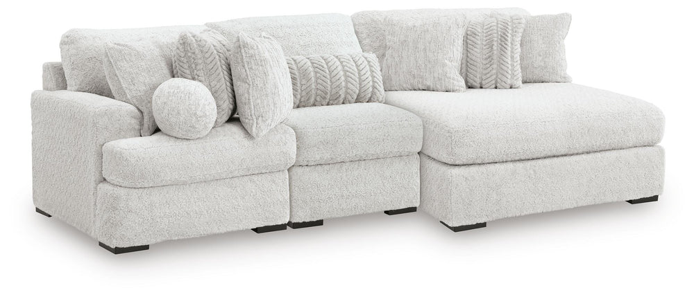 Cuddle Plush 3-Piece Sectional with Chaise - Arctic (1)