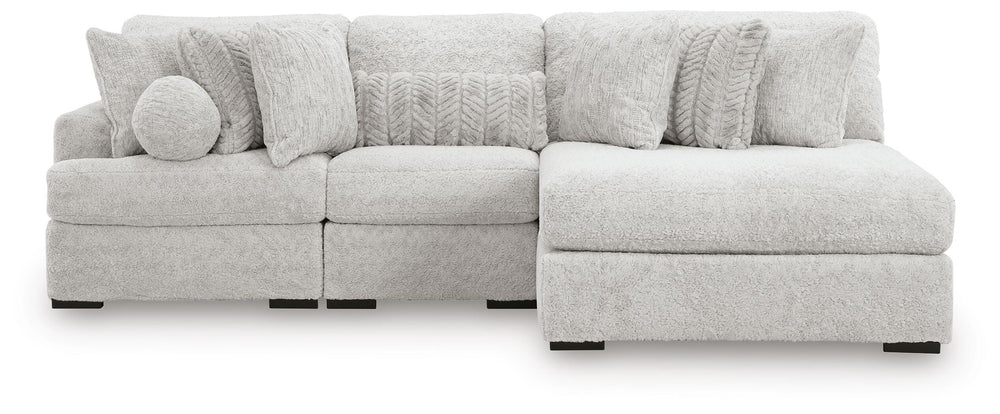 Cuddle Plush 3-Piece Sectional with Chaise - Arctic (3)