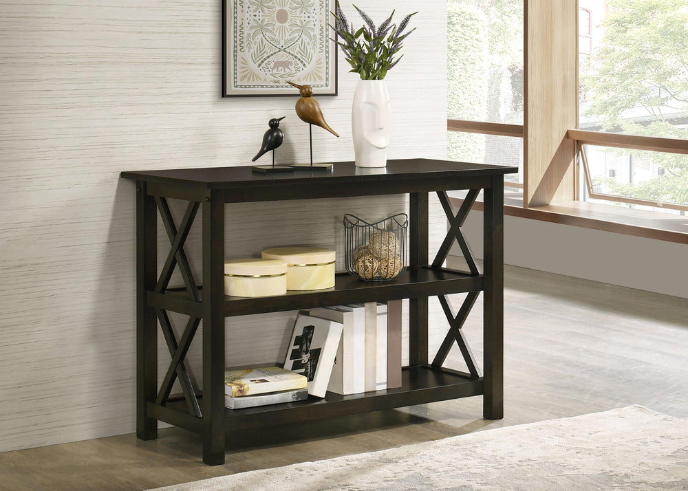 Coaster Furniture 5910 Rachelle 2-shelf Wood Entryway Console Table Deep Merlot