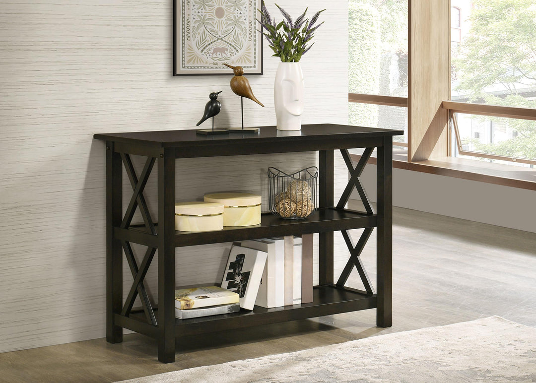 Coaster Furniture 5910 Rachelle 2-shelf Wood Entryway Console Table Deep Merlot