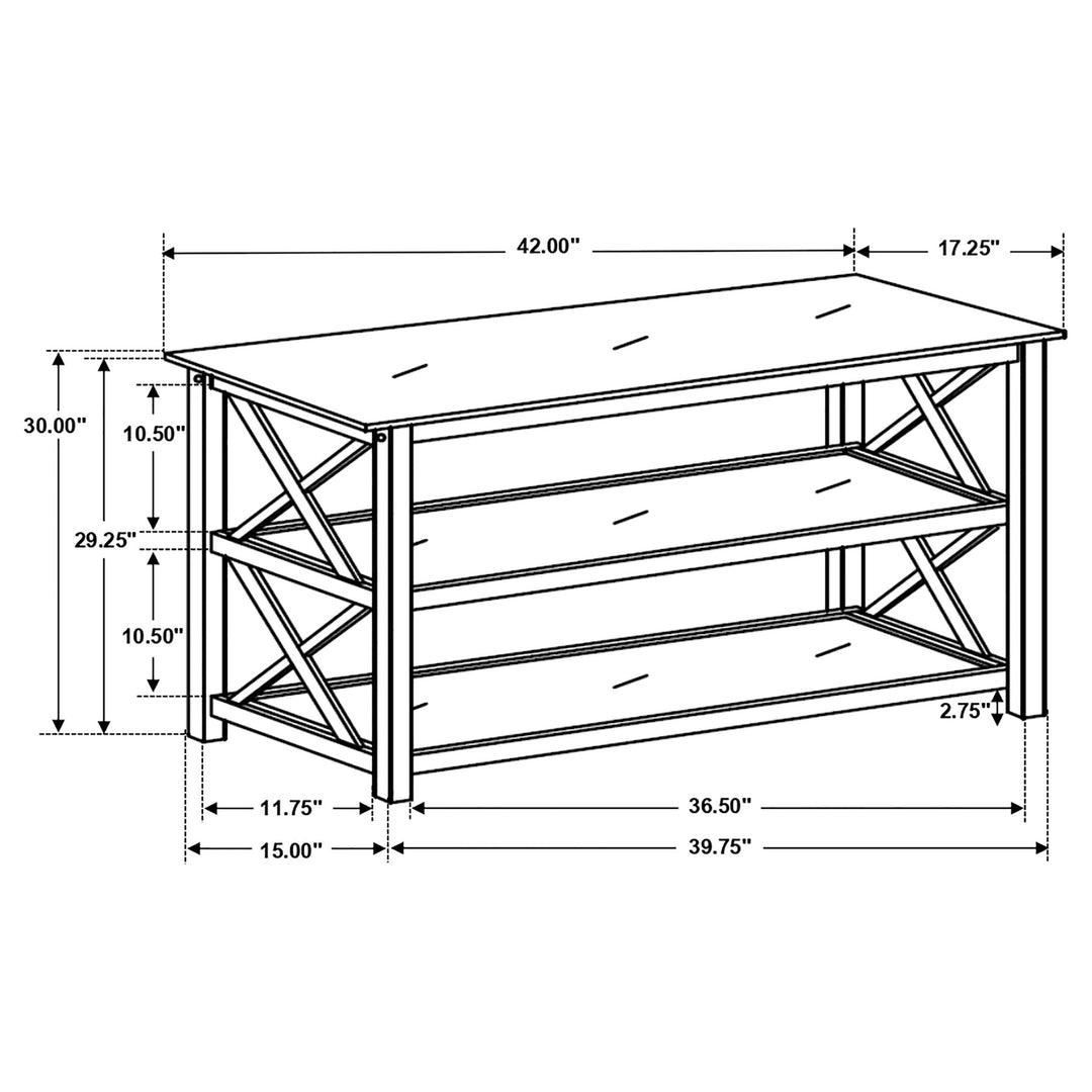 Coaster Furniture 5910 Rachelle 2-shelf Wood Entryway Console Table Deep Merlot
