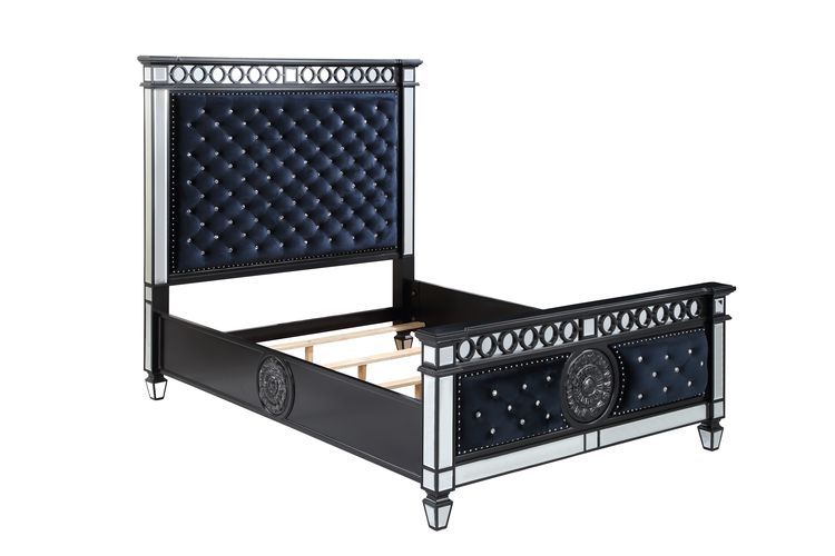 varian-ii-queen-bed-mirrored-dark-navy-blue-velvet-black-sliver