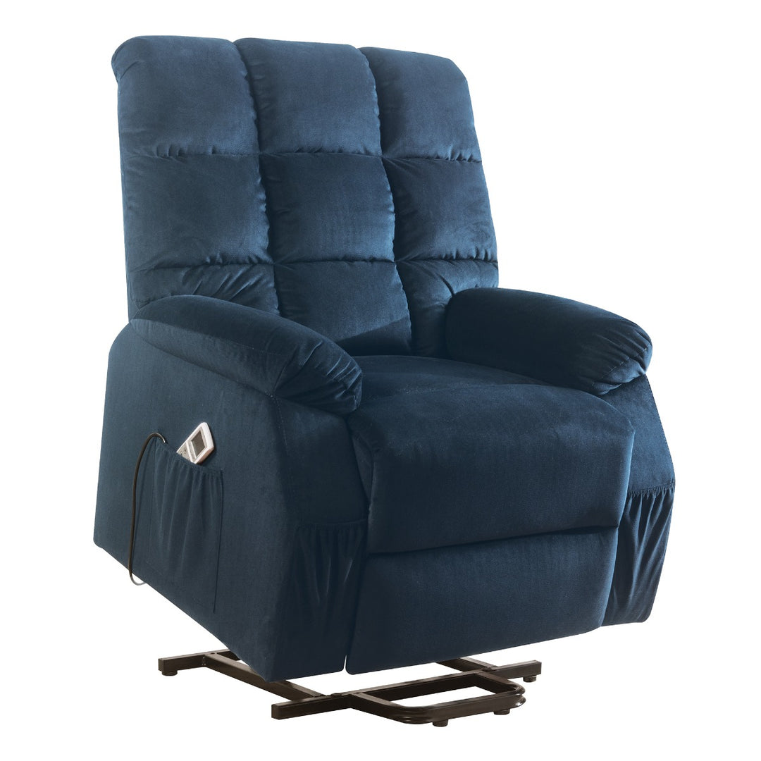 Ipompea Recliner with Power Lift & Massage in Black Velvet