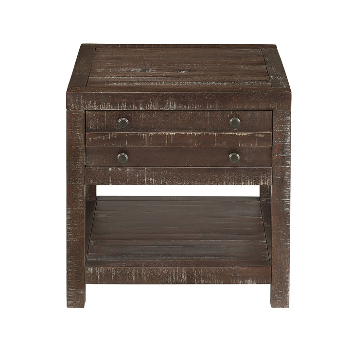 Modus Furniture 8T0622 Townsend Solid Wood Side Table In Java
