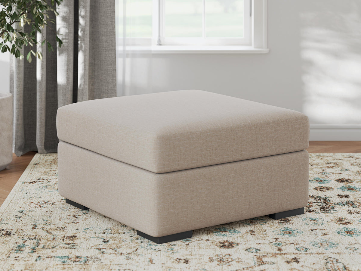 LadyMae Oversized Accent Ottoman - Beige (2)