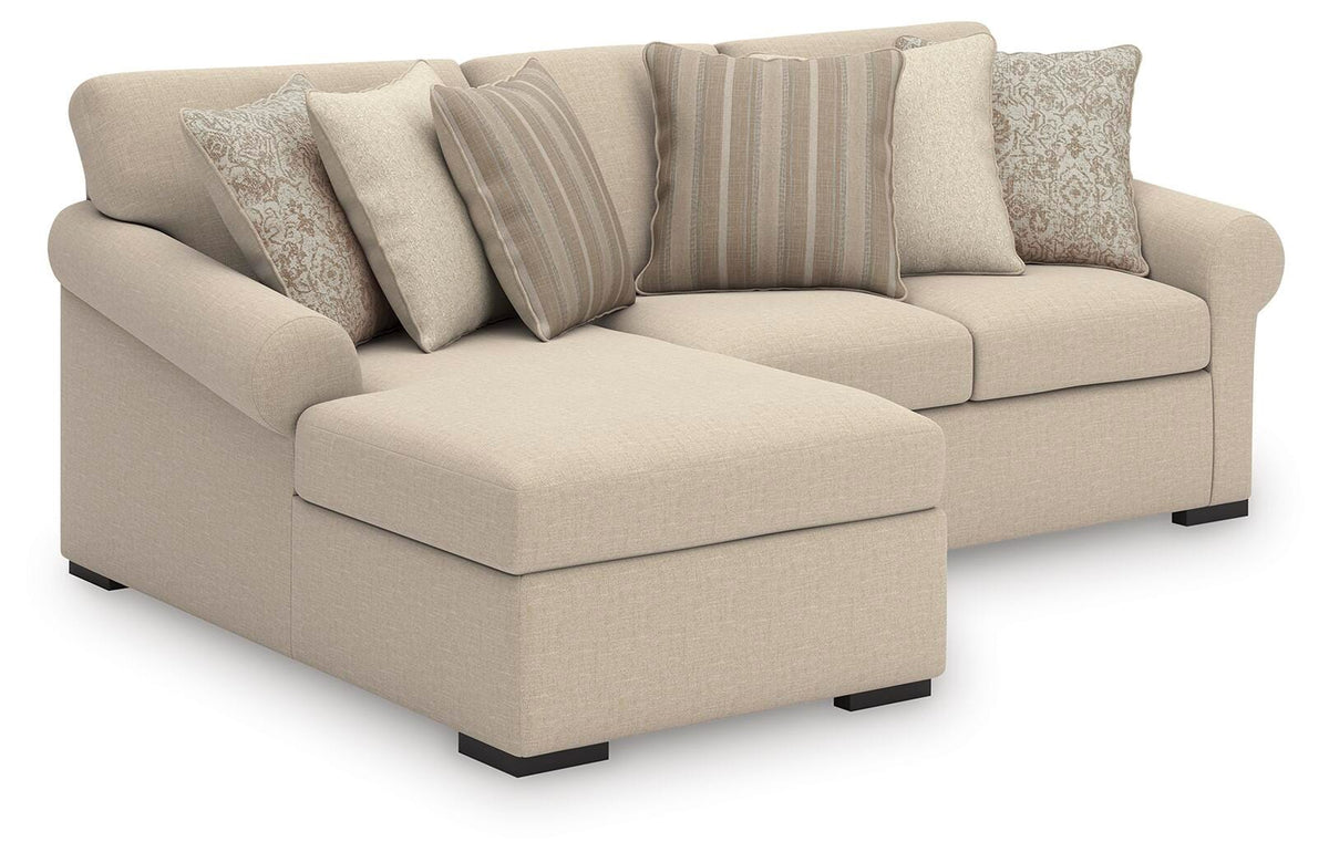 LadyMae 2-Piece Sectional with Chaise - Twill (1)