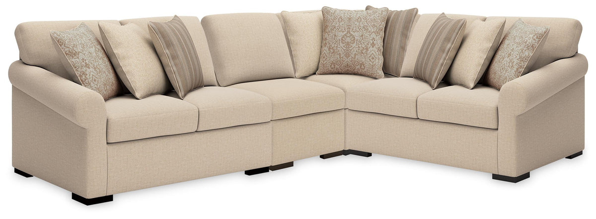 LadyMae 4-Piece Sectional - Twill