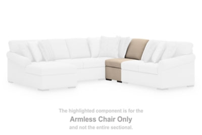 LadyMae Armless Chair - Beige