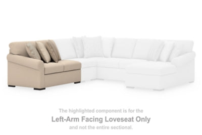 LadyMae Left-Arm Facing Loveseat - Beige