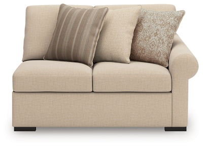 LadyMae Right-Arm Facing Loveseat - Beige