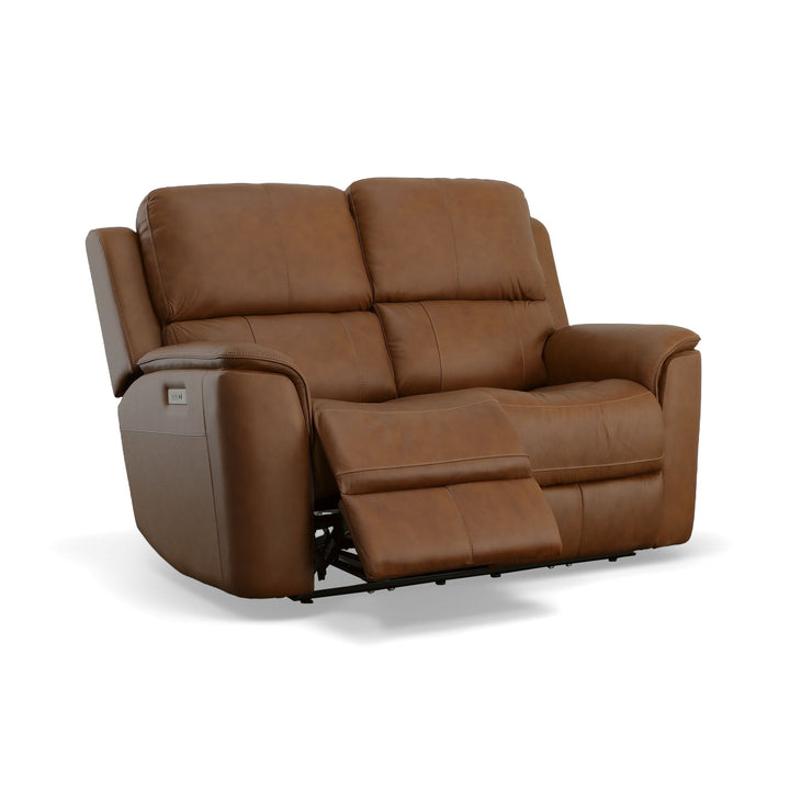 flexsteel-henry-leather-power-reclining-loveseat-caramel