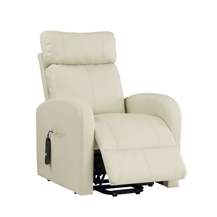 Ricardo Power Motion Recliner with Lift in Beige Leatherette