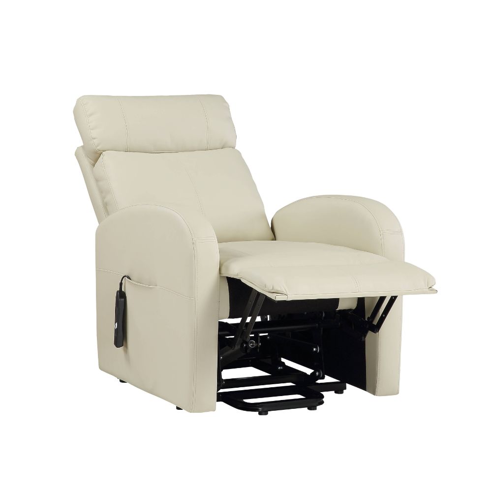 Ricardo Power Motion Recliner with Lift in Beige Leatherette