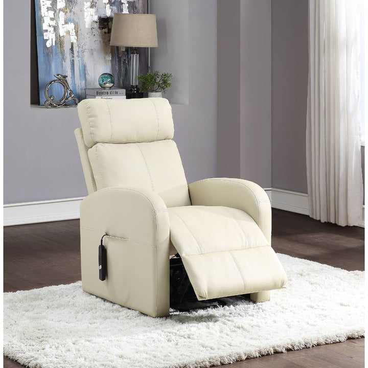 Ricardo Power Motion Recliner with Lift in Beige Leatherette