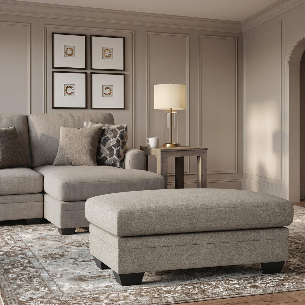 Stonemeade Ottoman - Light Brown (2)