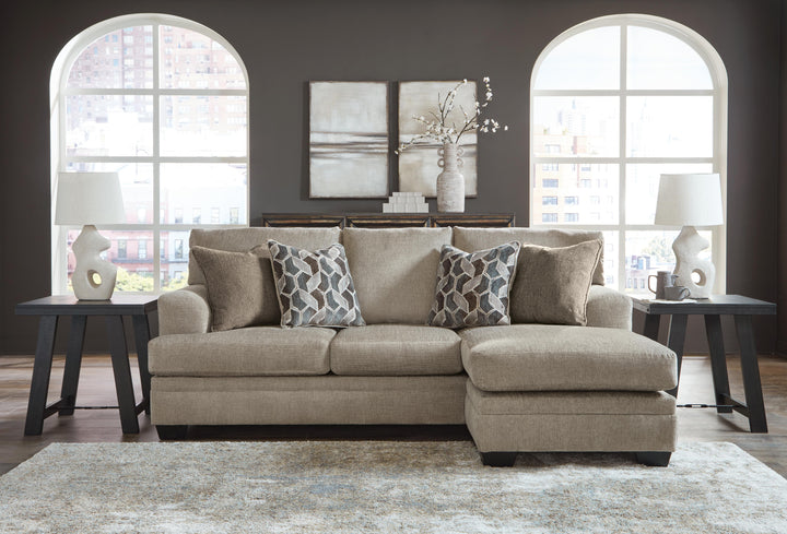 Stonemeade Sofa Chaise, Oversized Chair, and Ottoman - Taupe (16)