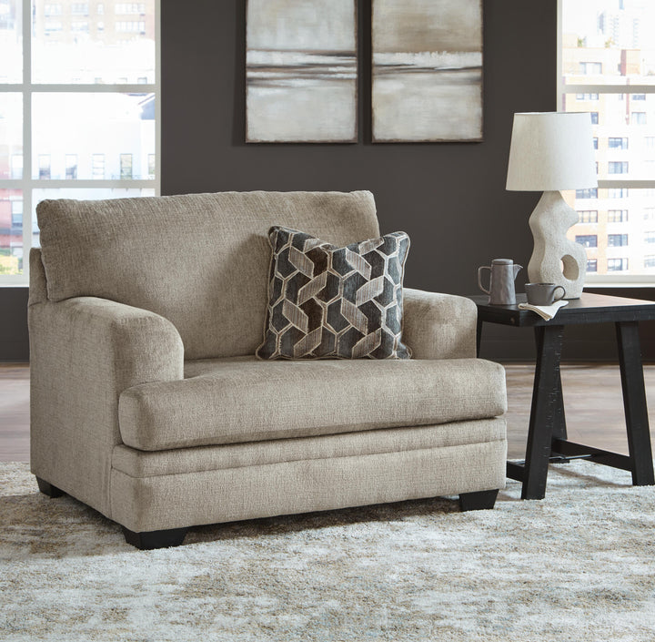Stonemeade Sofa Chaise, Oversized Chair, and Ottoman - Taupe (18)