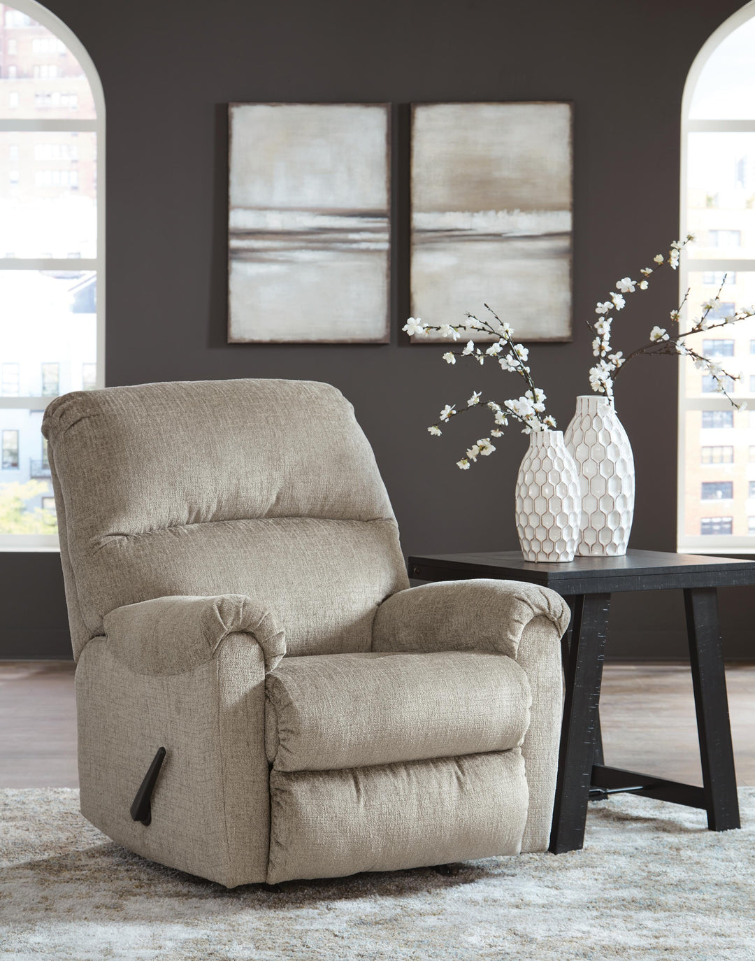 Stonemeade Sofa Chaise and Recliner - Taupe (17)