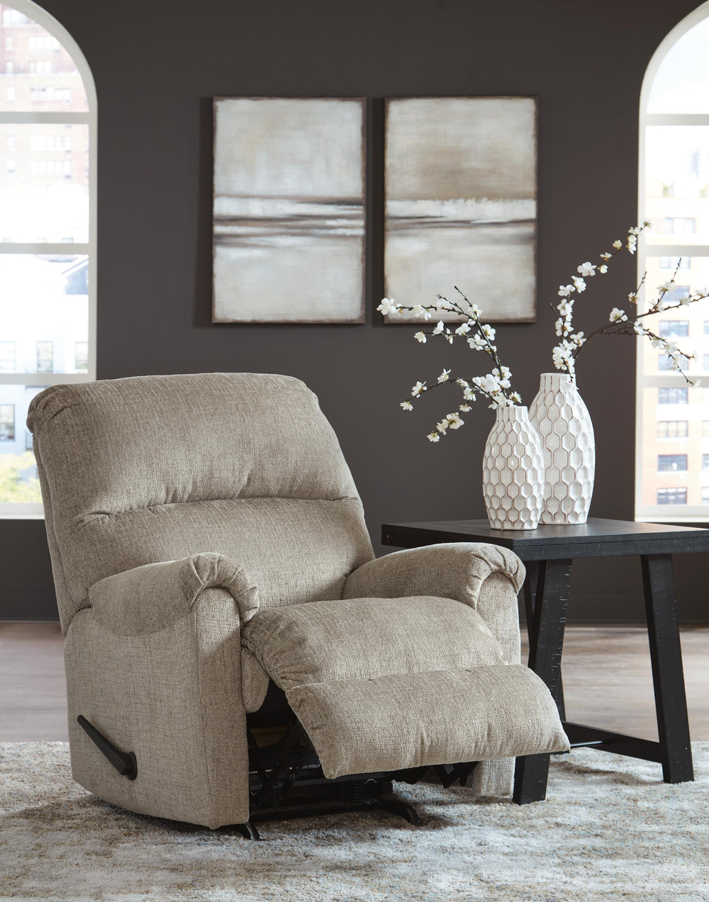 Stonemeade Sofa Chaise and Recliner - Taupe (18)