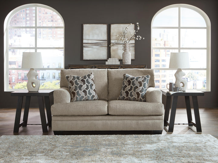 Stonemeade Sofa, Loveseat, Oversized Chair and Ottoman - Taupe (27)