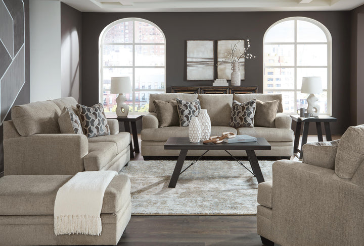 Stonemeade Sofa, Loveseat, Oversized Chair and Ottoman - Taupe (1)