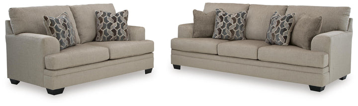 Stonemeade Sofa, Loveseat, Oversized Chair and Ottoman - Taupe (3)