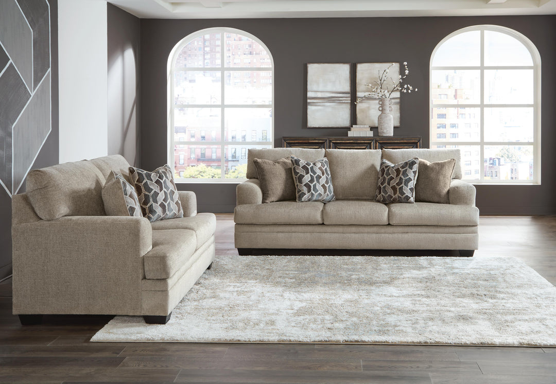 Stonemeade Sofa, Loveseat, Oversized Chair and Ottoman - Taupe (29)