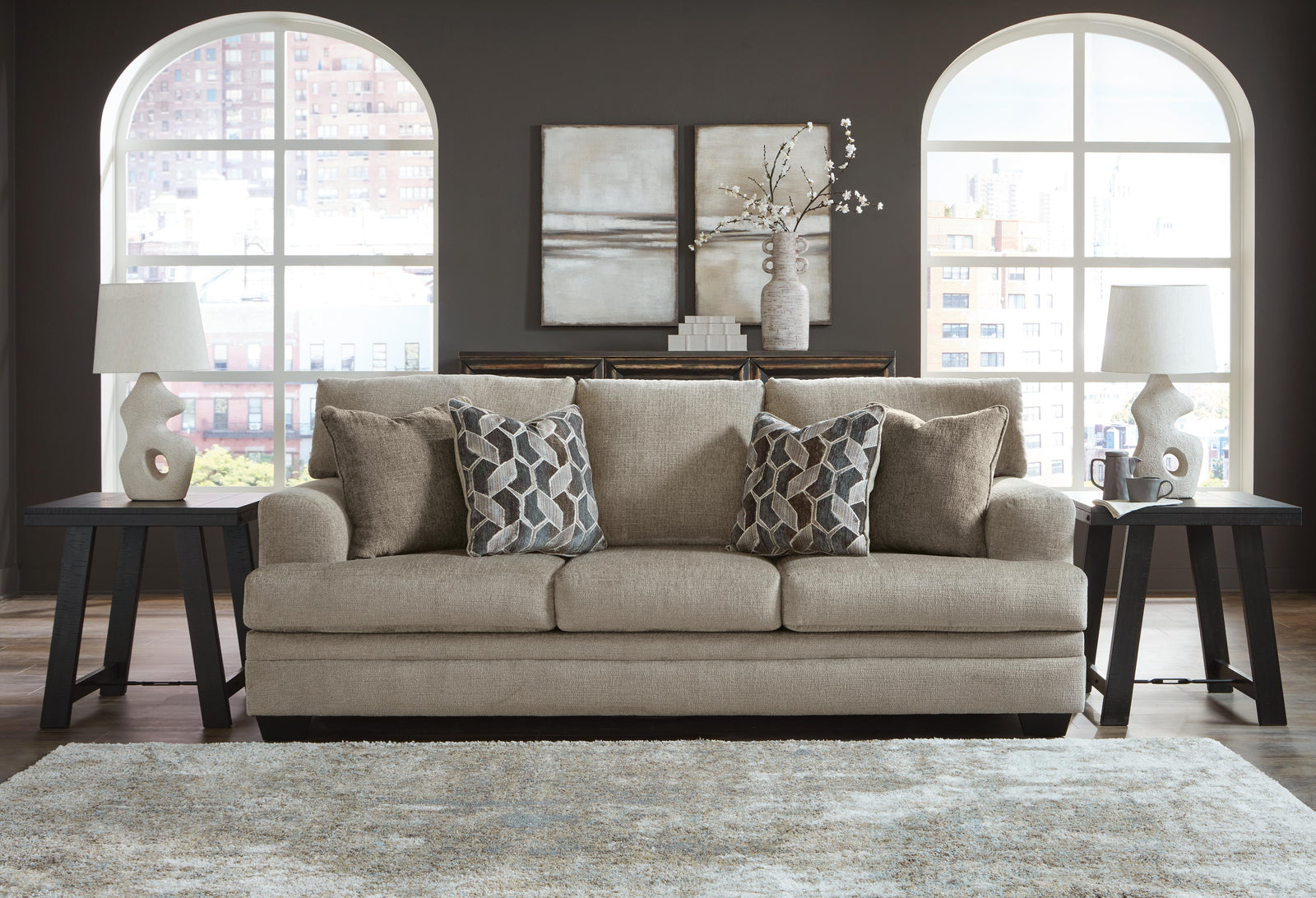 Stonemeade Queen Sofa Sleeper - Light Brown (6)