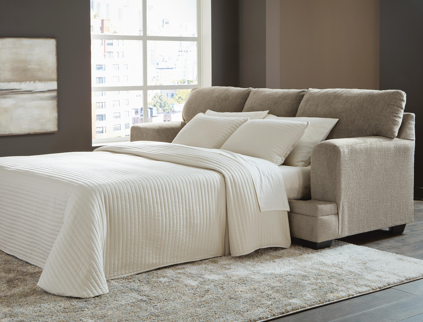 Stonemeade Queen Sofa Sleeper - Light Brown (2)