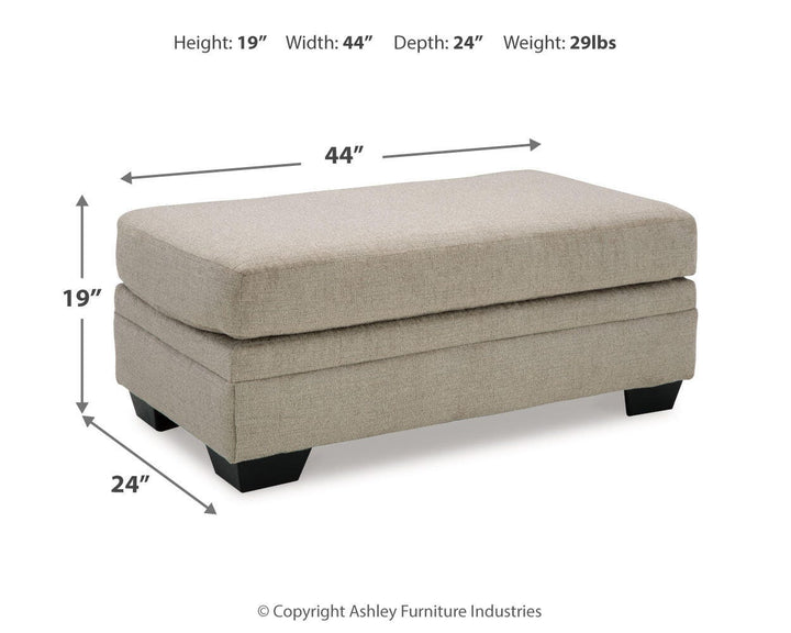 Stonemeade Sofa Chaise, Oversized Chair, and Ottoman - Taupe (20)