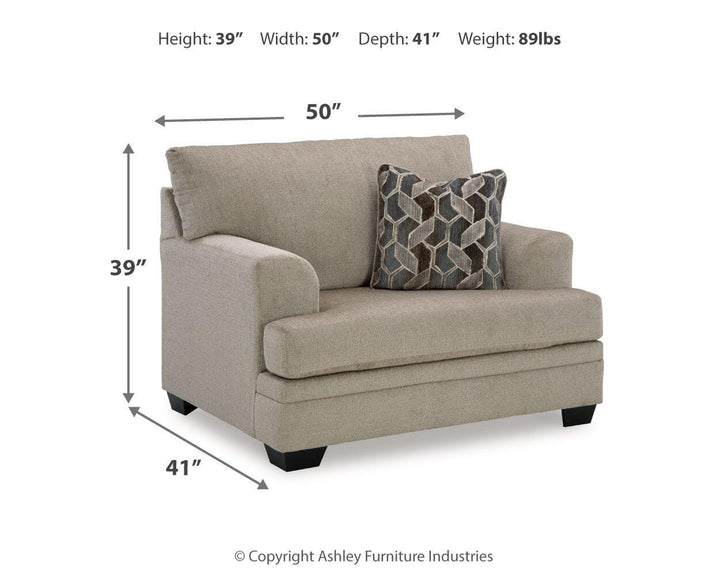 Stonemeade Sofa, Loveseat, Oversized Chair and Ottoman - Taupe (21)