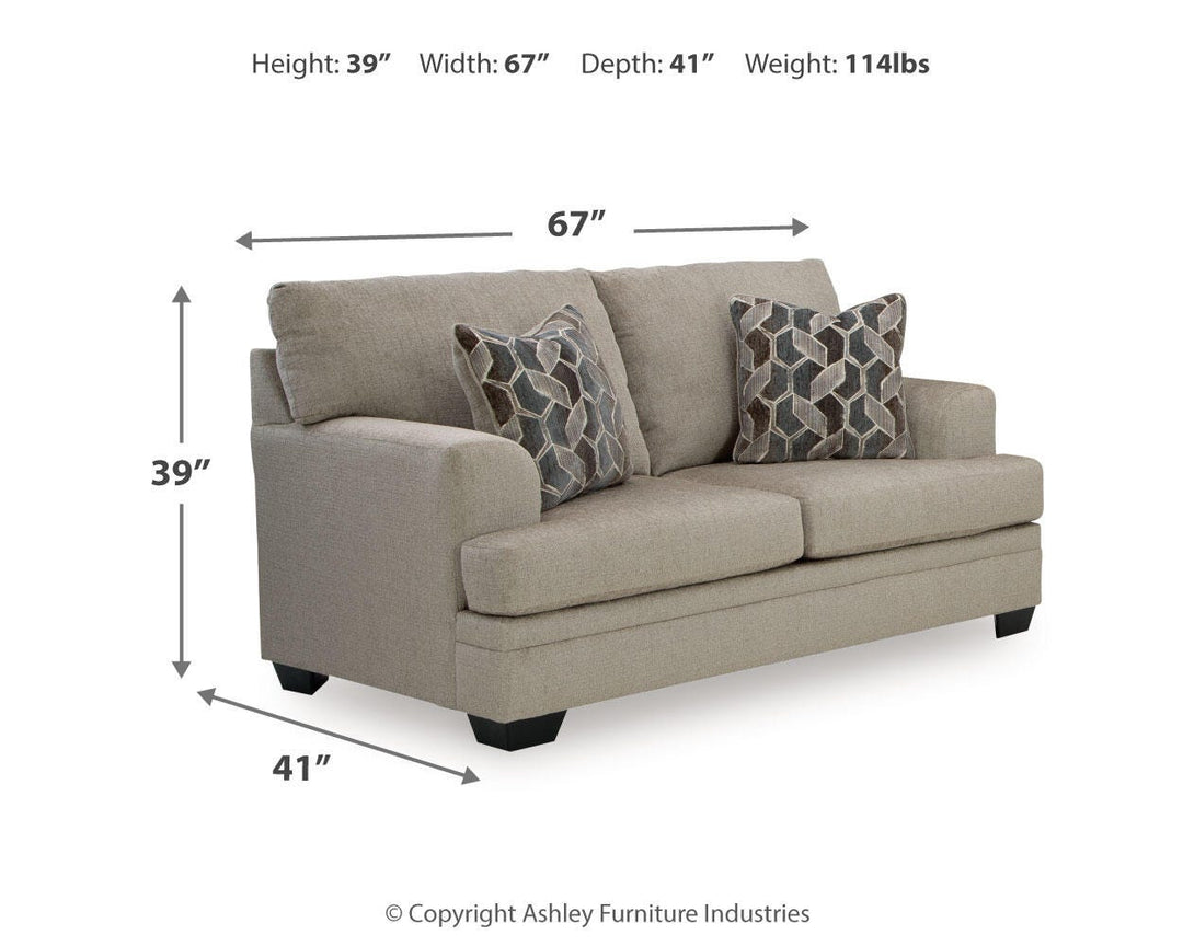 Stonemeade Sofa, Loveseat, Oversized Chair and Ottoman - Taupe (22)
