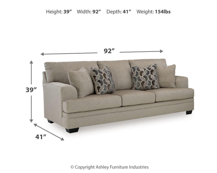 Stonemeade Sofa, Loveseat, Oversized Chair and Ottoman - Taupe (23)