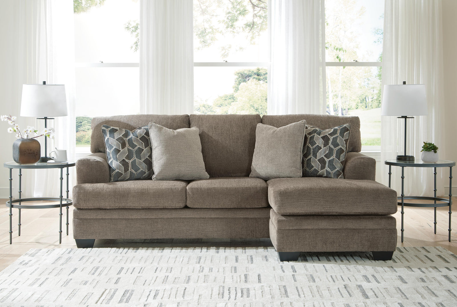 Stonemeade Sofa Chaise - Dark Brown (2)