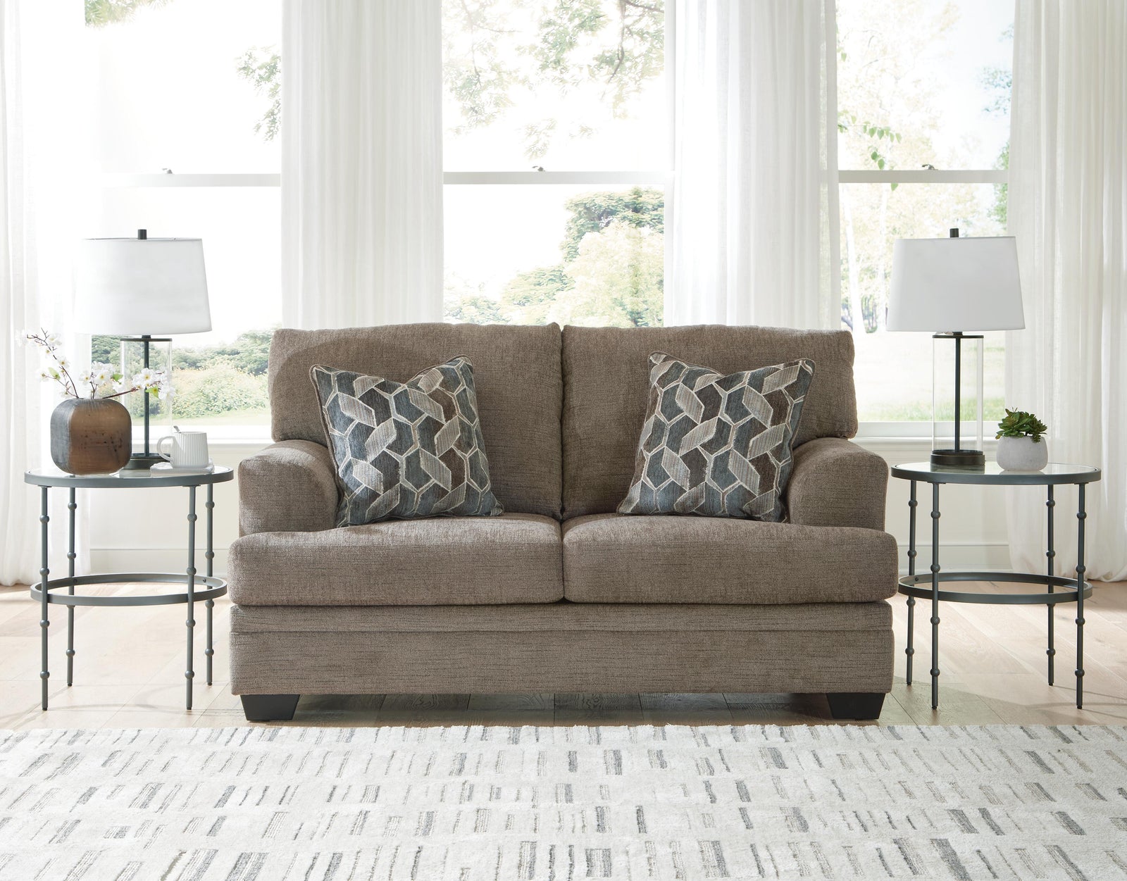 Stonemeade Loveseat - Dark Brown (2)