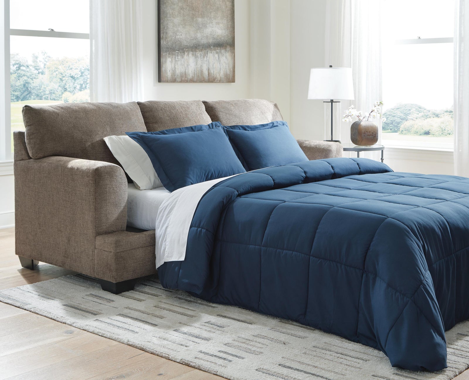Stonemeade Queen Sofa Sleeper - Dark Brown (2)