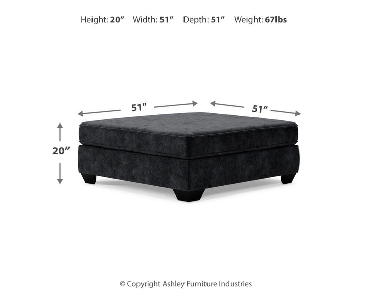 Lavernett Oversized Accent Ottoman - Dark Gray (5)