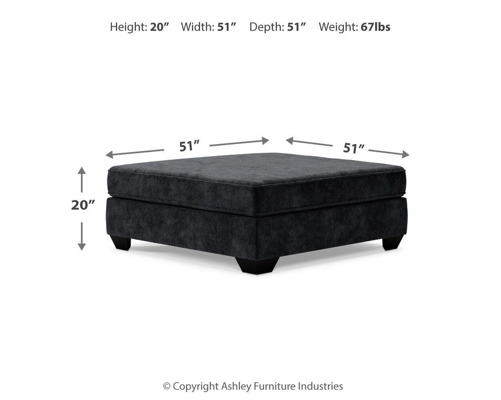 Lavernett Oversized Accent Ottoman - Dark Gray (5)