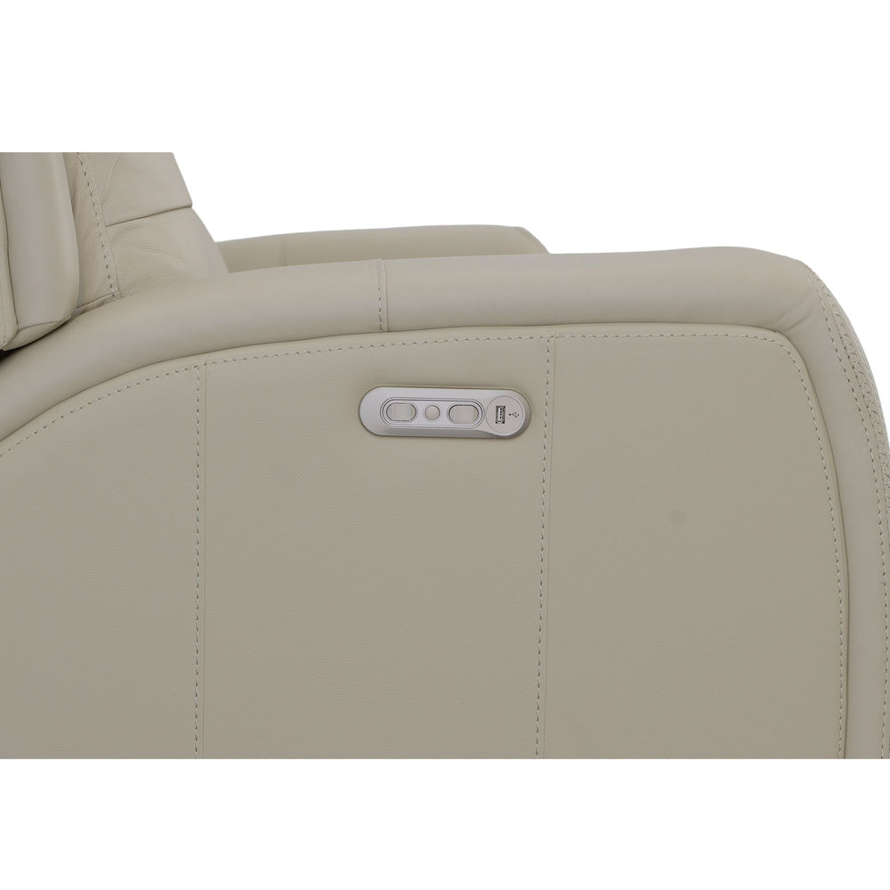 Grant Power Reclining Sofa With Power Headrests Ivory