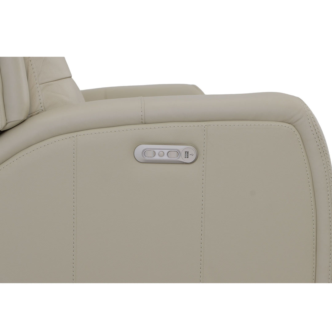 Flexsteel 1480-62PH-00911 Grant  Power Reclining Sofa With Power Headrests  Ivory