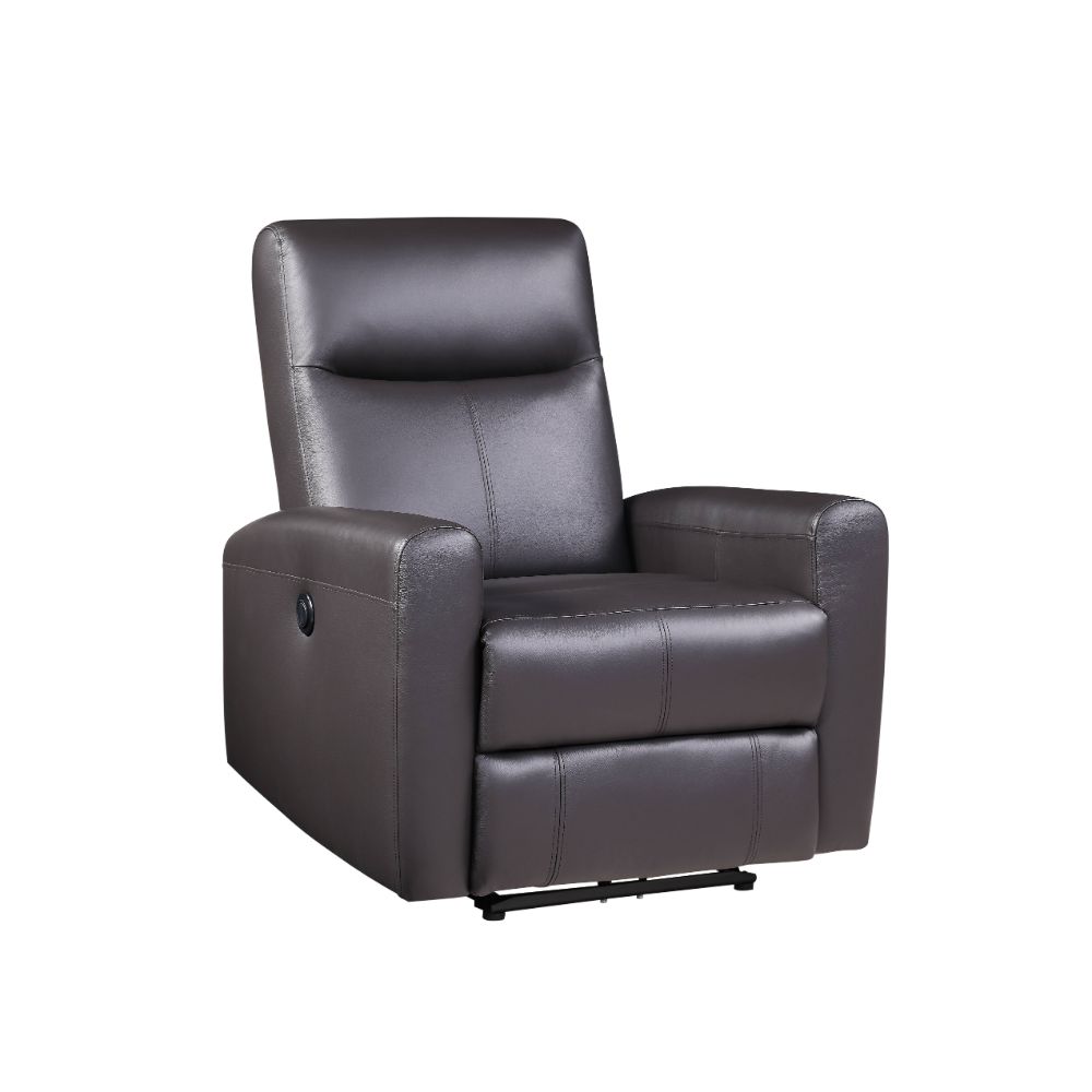 Blane Power Motion Recliner in Brown Top Grain Leather Match