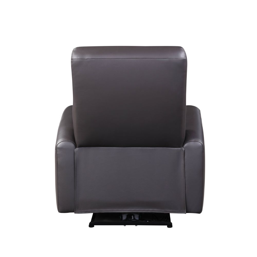 Blane Power Motion Recliner in Brown Top Grain Leather Match