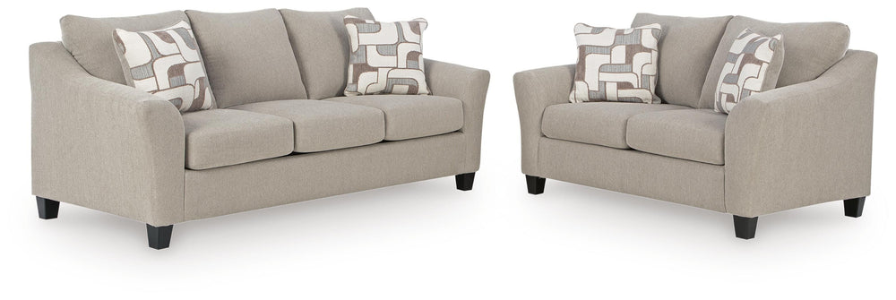 Willarae Sofa and Loveseat - Taupe (1)