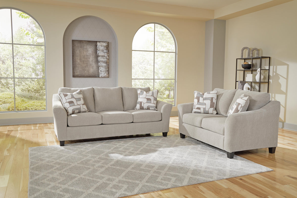 Willarae Sofa and Loveseat - Taupe (2)