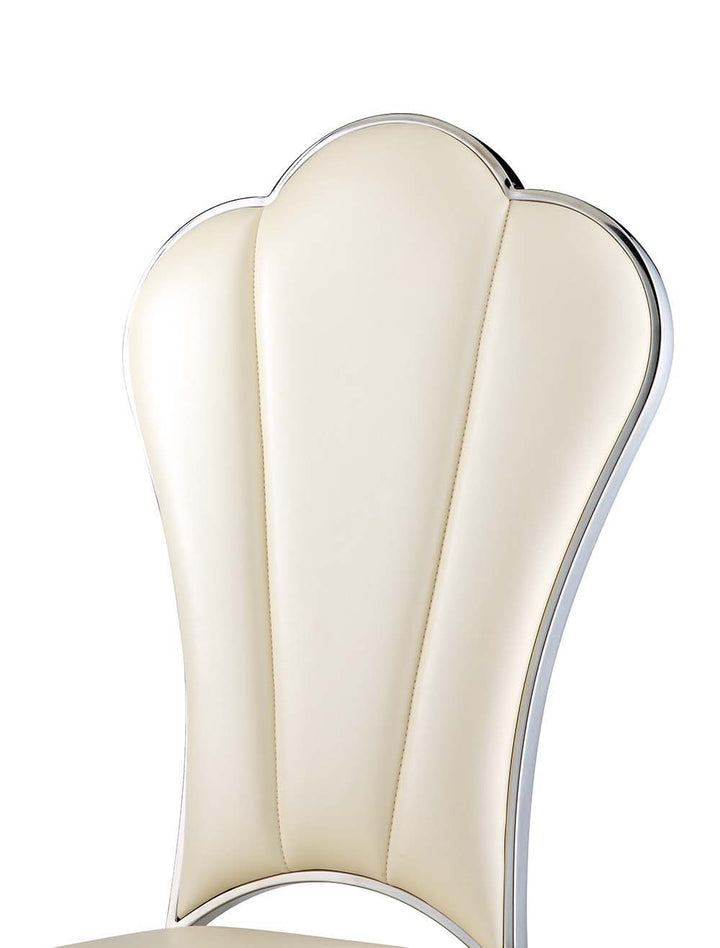 Cyrene - Synthetic Leather Side Chair Set of 2) - Beige