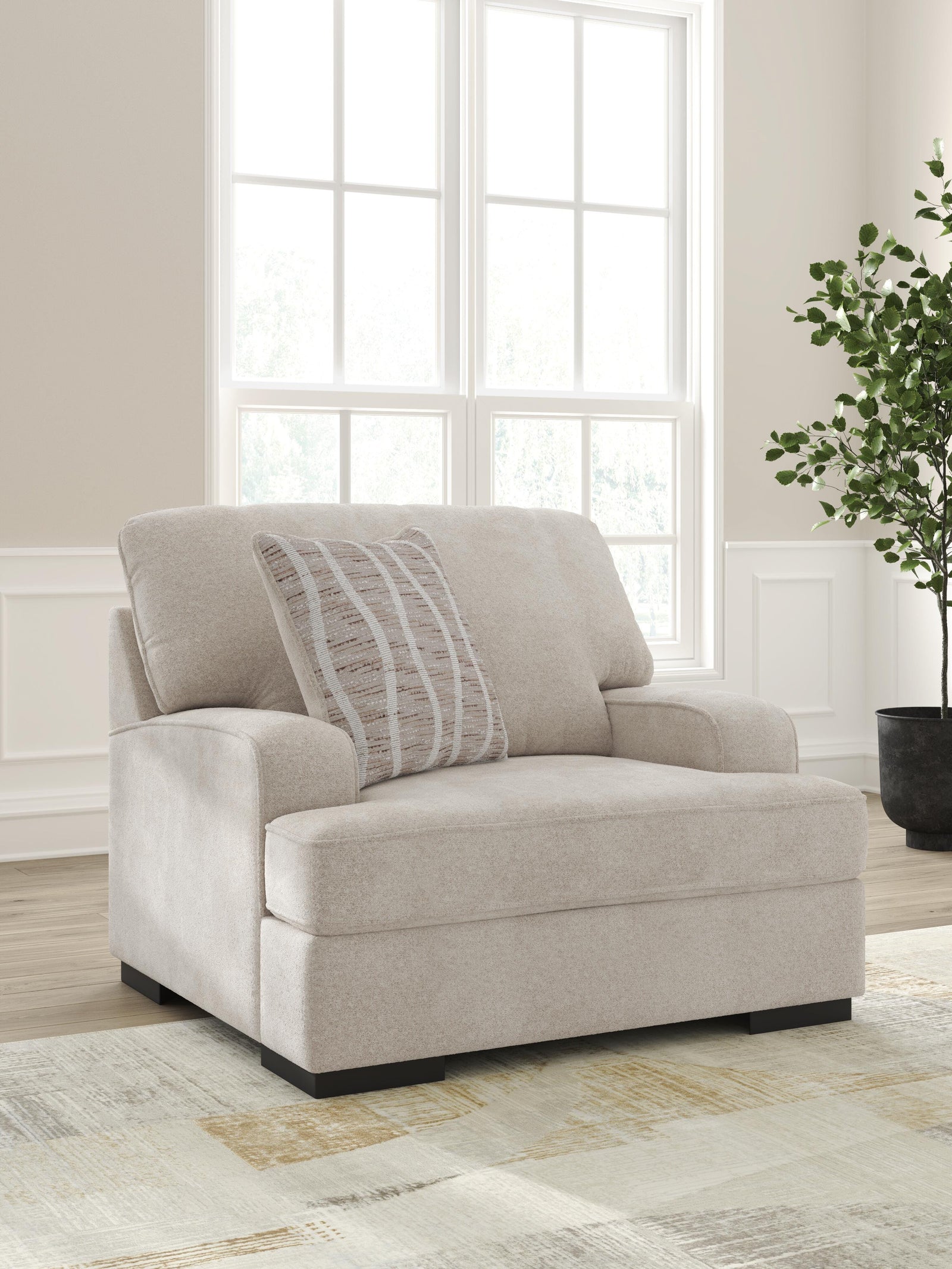 High Profile Oversized Chair - Beige (2)
