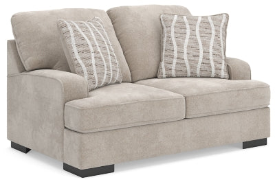 High Profile Loveseat - Beige - Beige